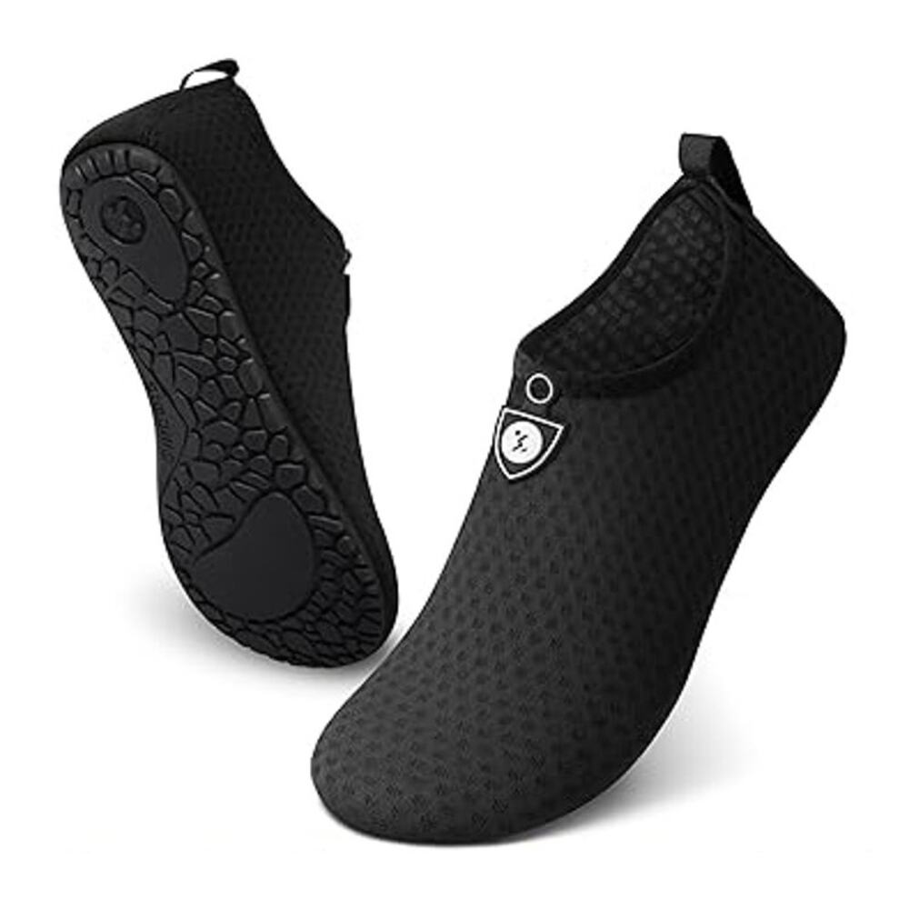 Simari Mens Black Size 11.5 Pull On Non Slip Quick Dry Anti Skid Water Shoes